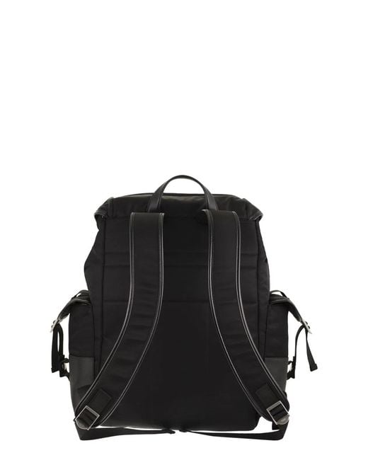 Tod's Black Medium Fabric And Leather Backpack for men