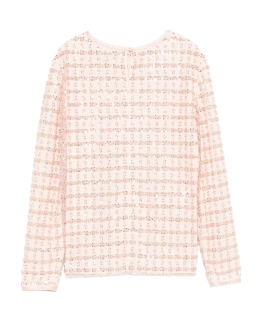 Emporio Armani Pink Embroidered Top