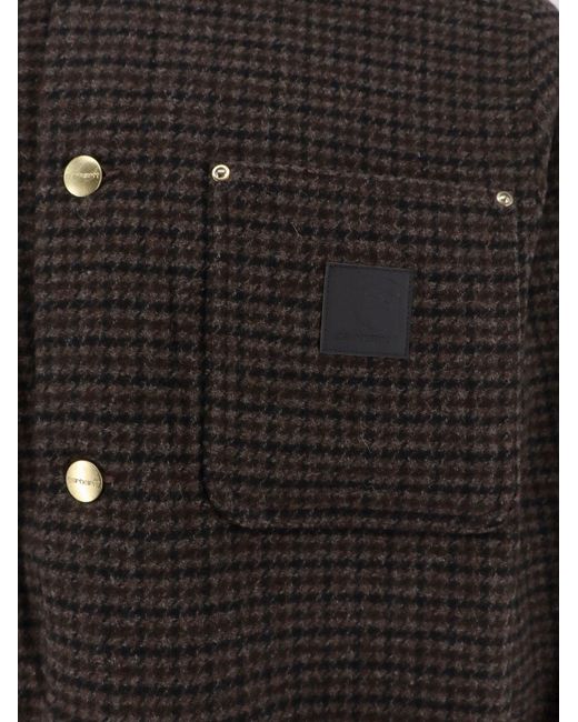 Carhartt Black Lowis Jacket With Houndstooth Pattern for men