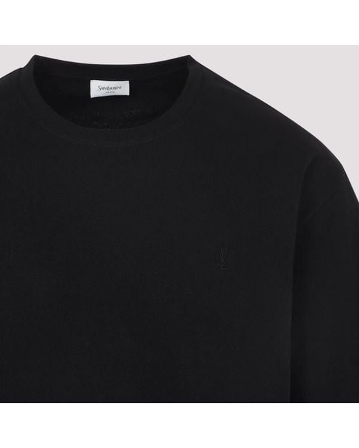 Saint Laurent Black Cotton T-Shirt for men