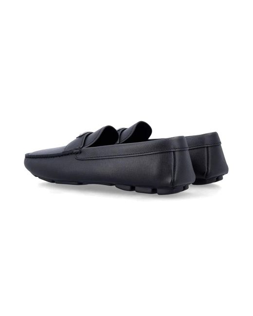 Prada Black Saffiano Leather Logo Driver for men