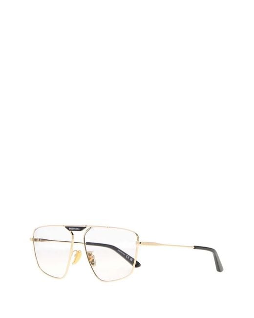 Balenciaga Metallic Metal Tag 2.0 Navigator Sunglasses