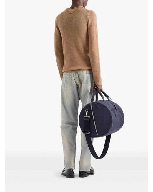 Prada Brown Cashmere Crew-Neck Sweater for men
