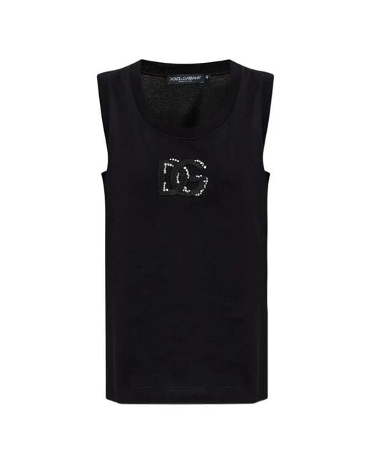 Dolce & Gabbana Black Dolce & Gabbana Cotton Tank Top