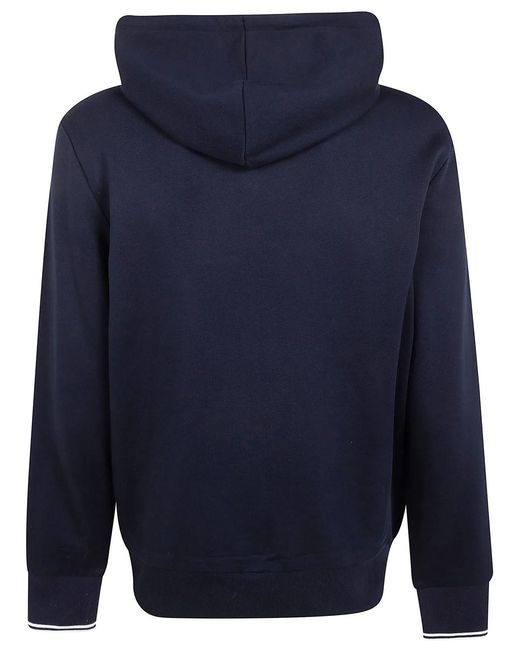 Fred Perry Black Hooded Zip Through Sweatshirt for men