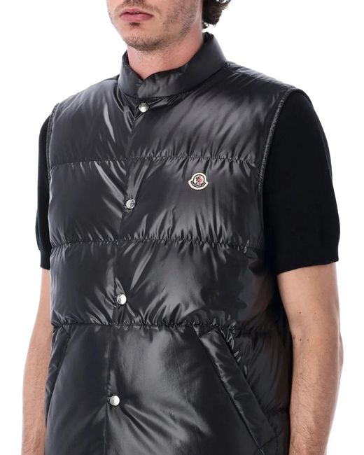 Moncler Black Restigo Down Gilet for men
