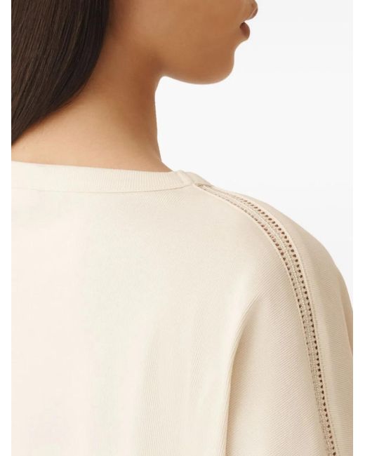 Fabiana Filippi Natural Cotton Elastane T-Shirt