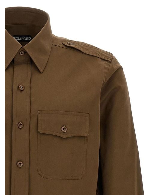 Tom Ford Green Military' Shirt for men