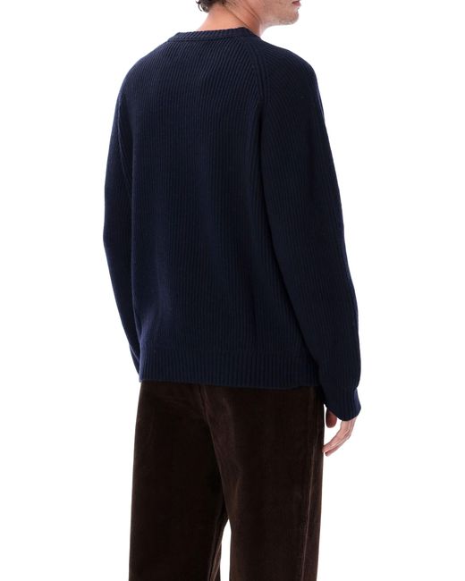 Filson Blue Wool Ribbed Sweater for men