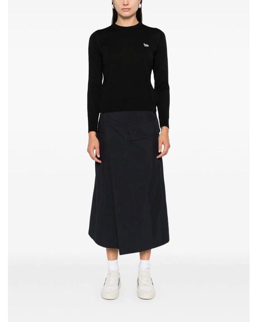 Maison Kitsuné Black Maison Kitsuné Cozy Woolen Sweater