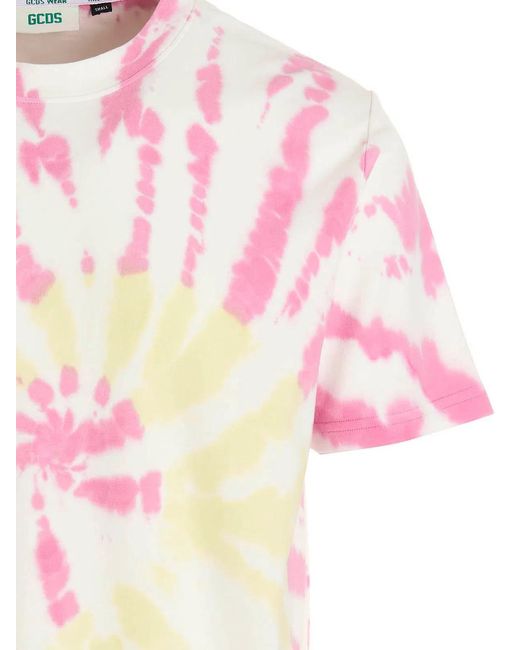 Gcds Pink T-Shirt Tie Dye' for men