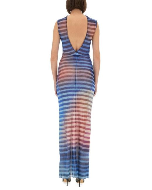 Jean Paul Gaultier Blue Long Dress "Air"