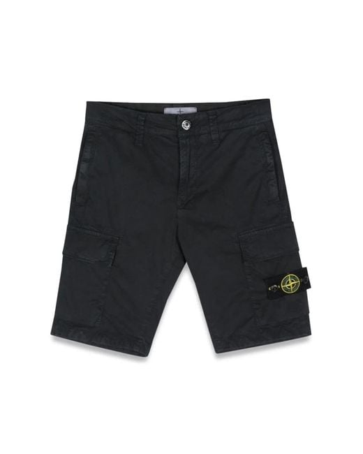 Stone Island White Bermuda Regular