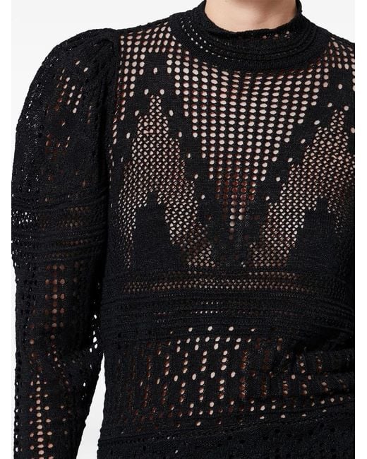 Isabel Marant Blue Dahara Openwork Cotton Sweater