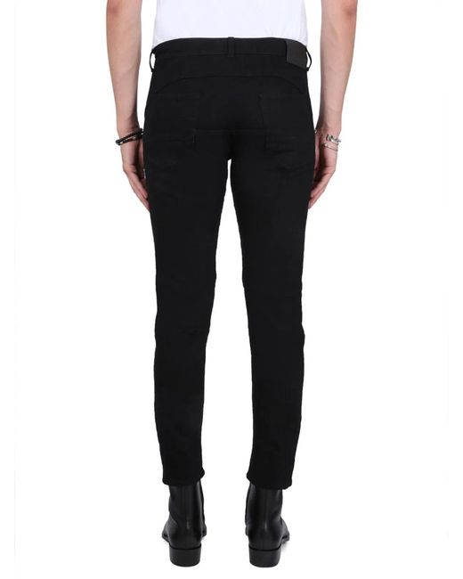 McQueen Black Biker Jeans for men