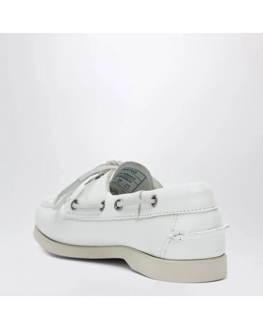 Sebago White Portland Boat Shoes