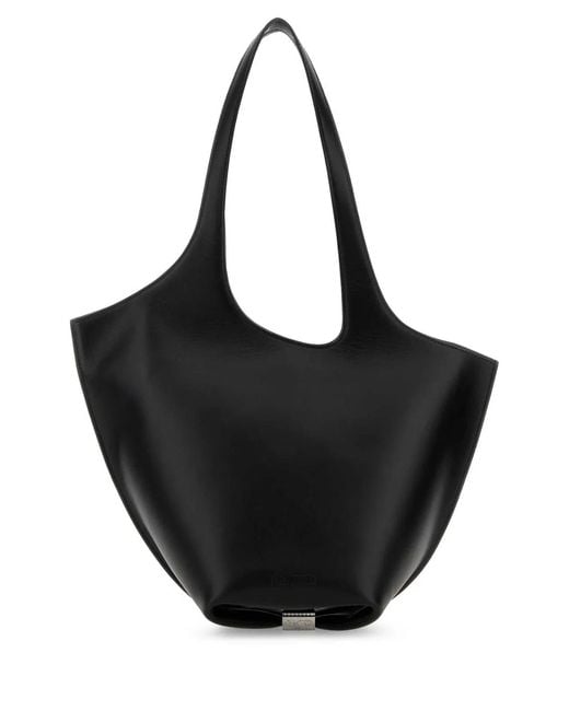 The Attico Black La Scoop Medium Shoulder Bag