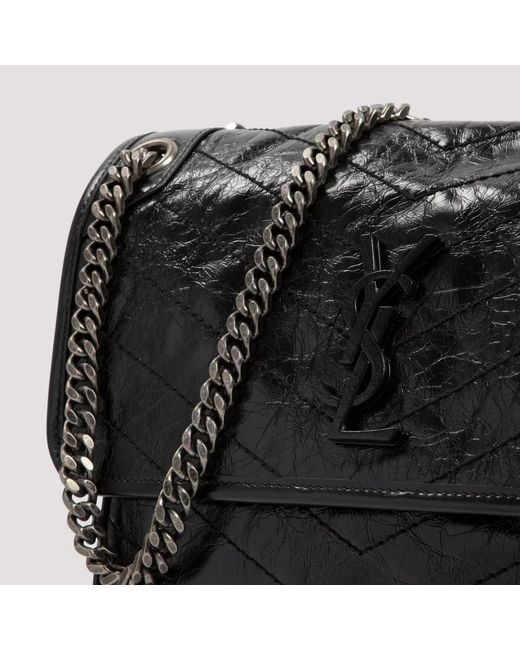 Saint Laurent Black Niki Quilted Leather Shoulder Bag