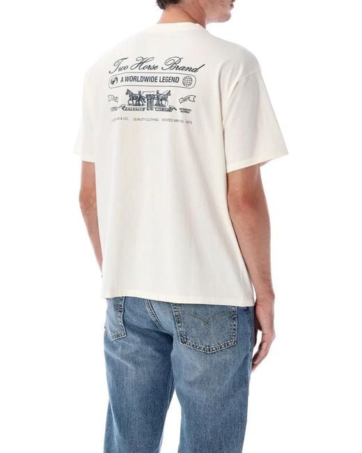 Levi's White Cotton T-Shirt With Print for men