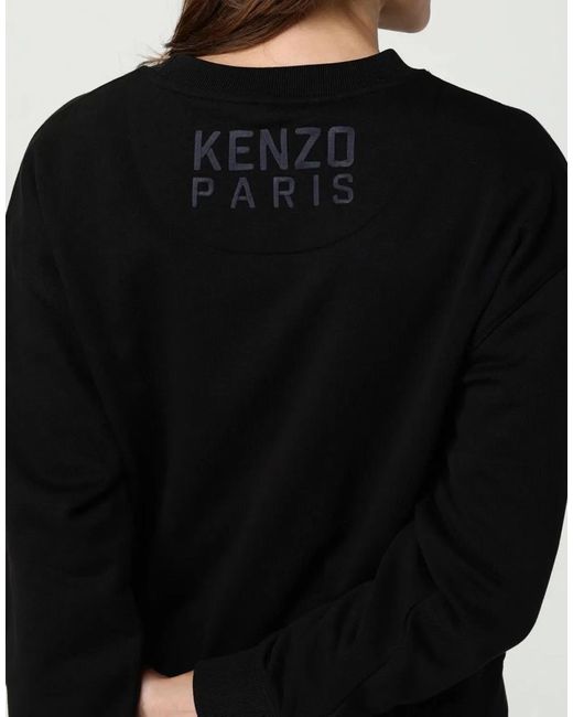 KENZO Black Happy Tiger Logo Sweatshirt