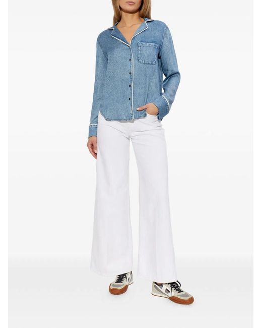 DIESEL White Wide Leg Denim Jeans