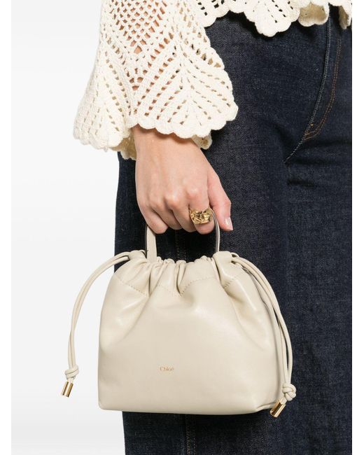 Chloé Natural Icons Leather Bucket Bag