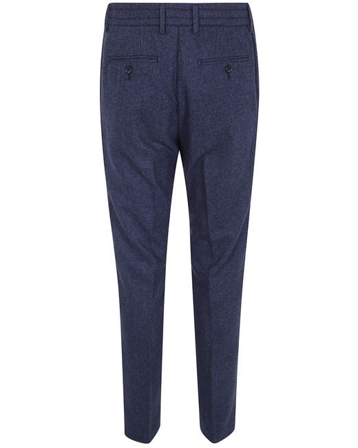 Cruna Blue "Mitte" Single Pleat Slim Tapered Fit With Elastic Waist And Drawstring for men