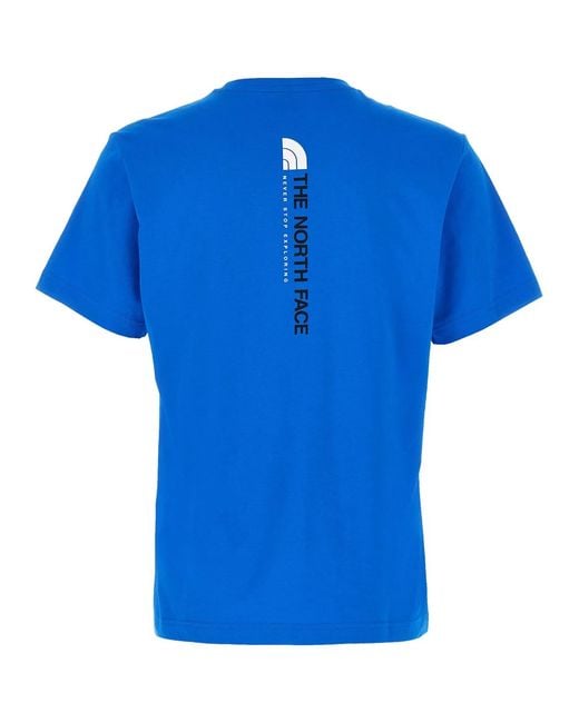 The North Face Blue 'Vertical' T-Shirt for men