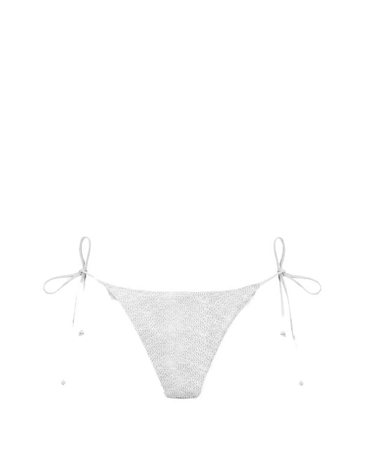 Mc2 Saint Barth Black Textured Finish Side-Tie Underwear