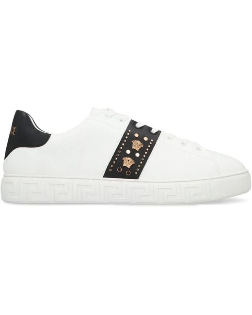 Versace White Greek Sneakers for men