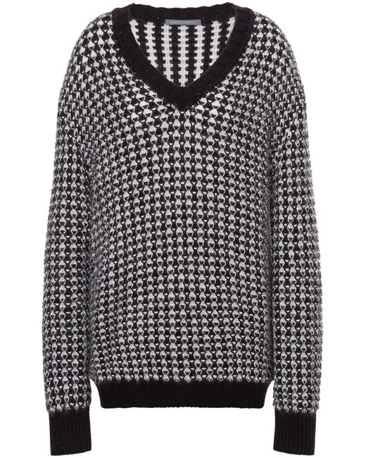 Alberta Ferretti Black Oversized Viscose Sweater