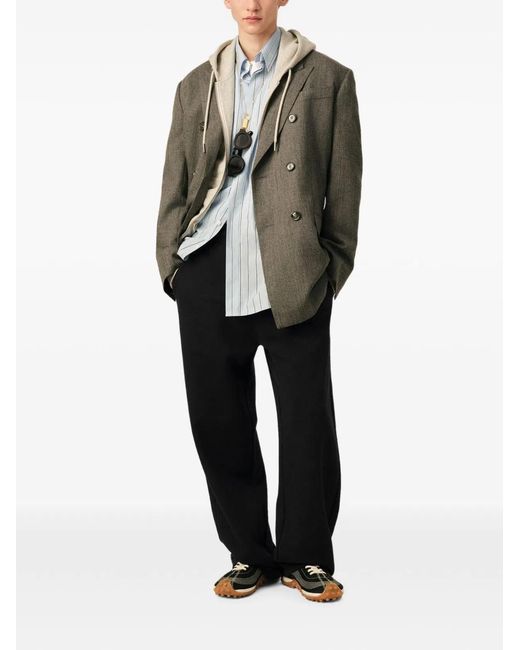 AMI Black Ami De Coeur Cotton Sweapants for men