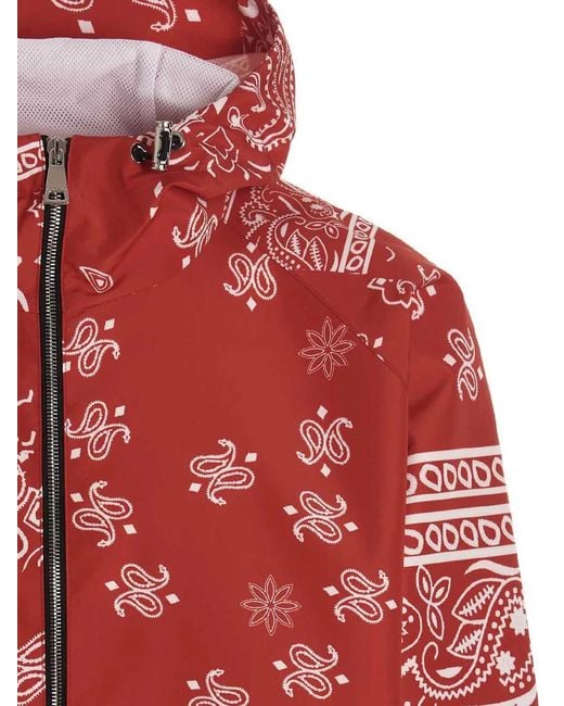 Khrisjoy Red 'Windbreaker Bandana Hood' Jacket for men