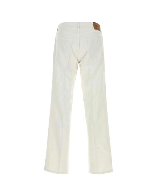 Prada White Chalk Cotton Pant for men