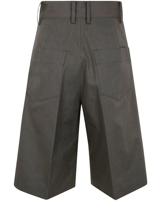 Yohji Yamamoto Gray R-4Tuck Short Pants
