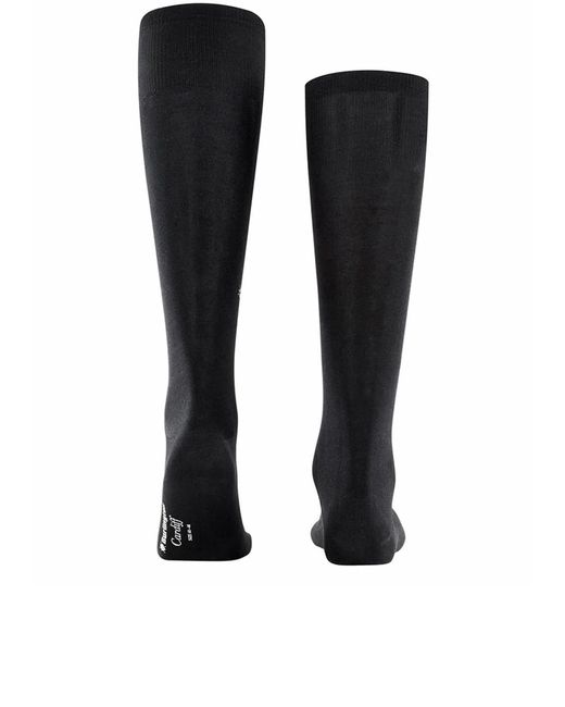Burlington Black Cardiff Knee-High Socks for men