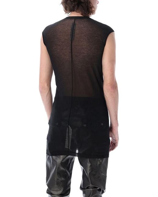 Rick Owens Black Dylan T With Deep V Neck for men