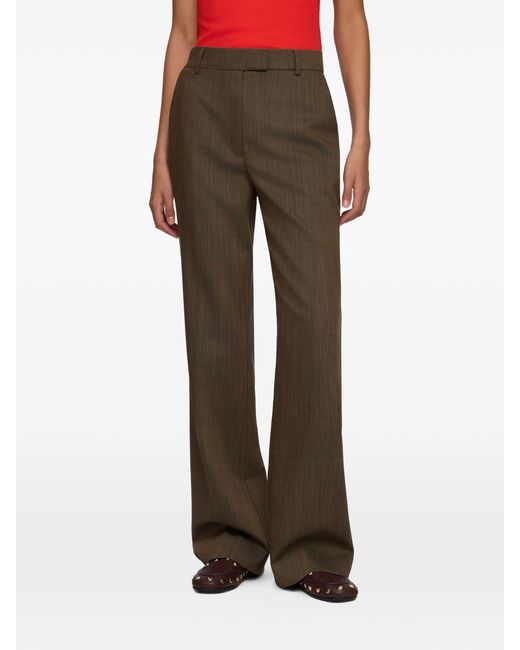 Ganni Multicolor Mélange-Effect Trousers