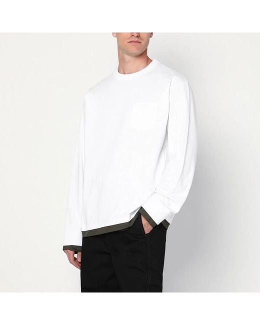 Sacai White Cotton Shirt for men