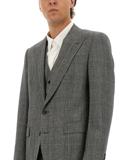 Dolce & Gabbana Gray Dolce & Gabbana Virgin Wool Suit for men