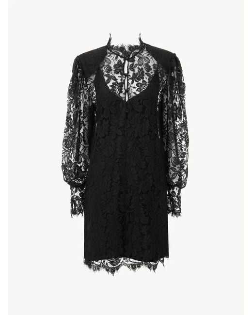 Chloé Black Cotton Polyamide Dress