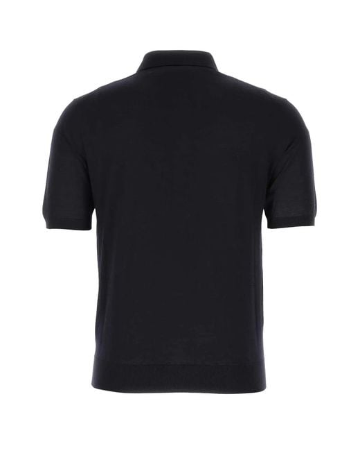 Prada Black Midnight Wool Polo Shirt for men