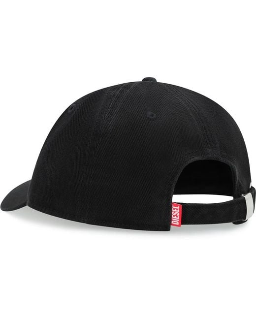 DIESEL Black Cotton Hat for men