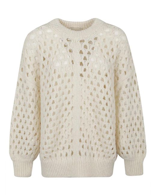 Isabel Marant White Fane Wool Jumper