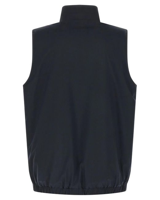 Kiton Blue Double Face Nylon Vest for men