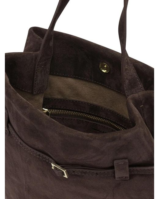 MANU Atelier Brown "Tote Du Jour" Medium Shoulder Bag