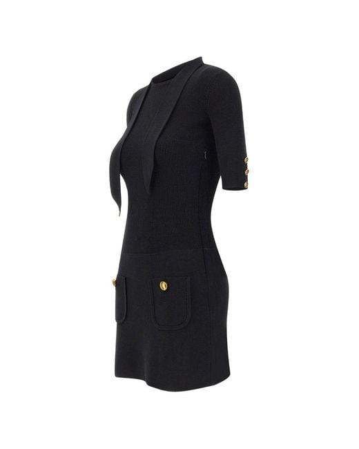 Elisabetta Franchi Black Embellished Mini Dress