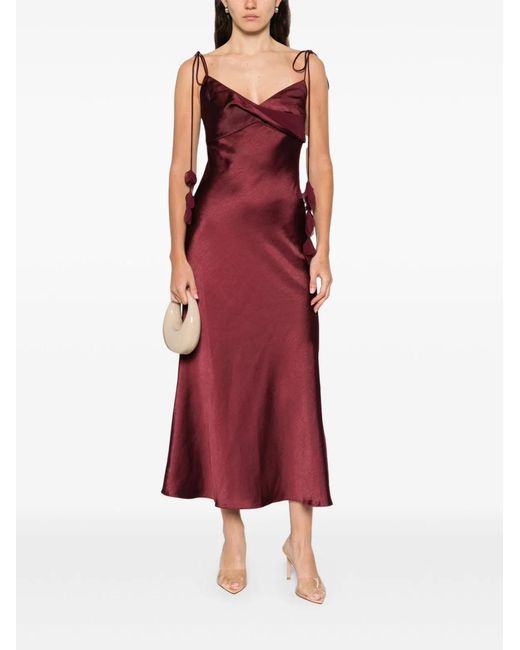 Self-Portrait Red Midi Dress