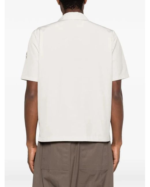 Moose Knuckles White Charlesbourg Short-Sleeve Shirt for men