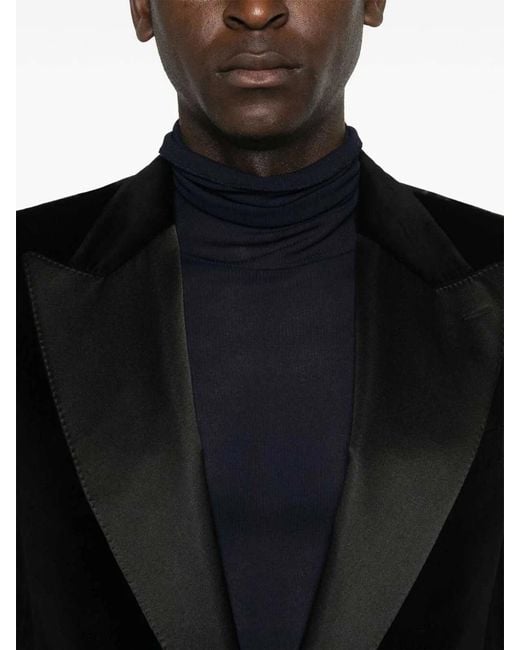 Dolce & Gabbana Black Dolce & Gabbana Suede Blazer for men
